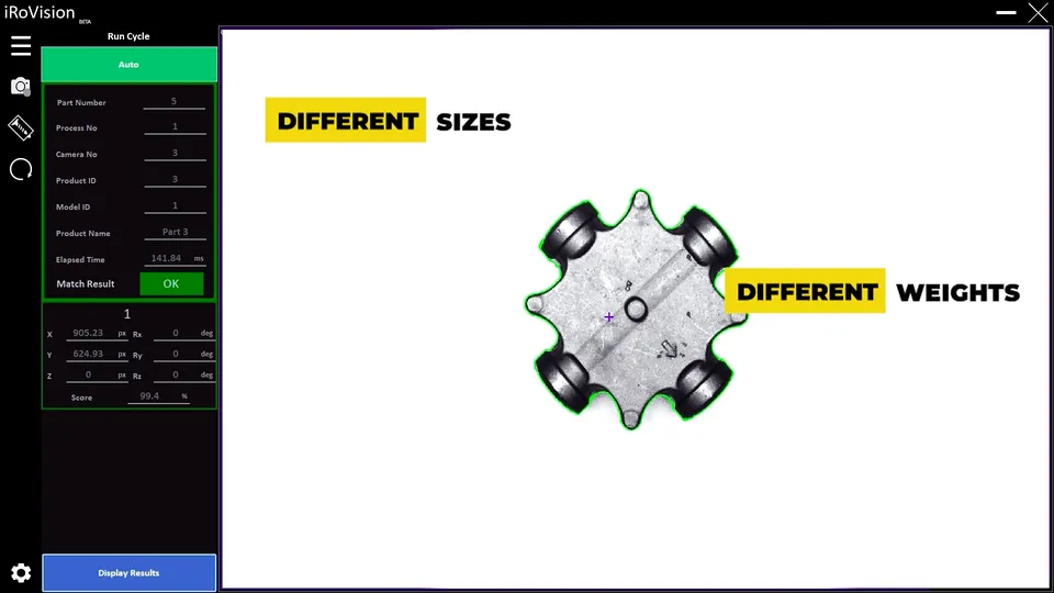 Different sizes and weights