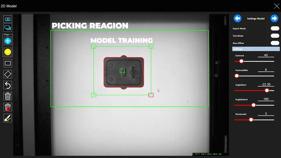 IROVISION: draw the picking region and train the model